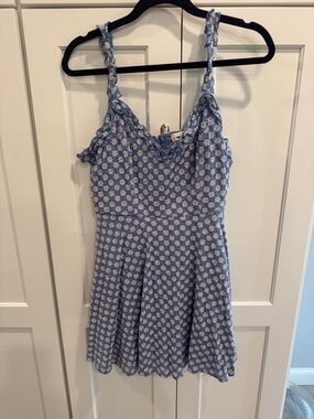 Altar'd State Blue and White Daisy Print Sundress
